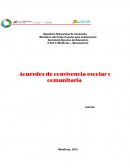 Acuerdos de convivencia escolar y comunitaria