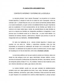 CONTEXTO INTERNO Y EXTERNO DE LA ESCUELA. Página 1