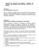 ESTATUTO DEL SINDICATO DE OBRERAS Y OBREROS DEL GOBIERNO AUTONONOMO DESCENTRALIZADO PROVINCIAL DE MANABI