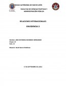 Ensayo de Relaciones Internaciones Evidencia 3