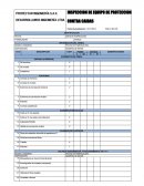 Una Inspeccion de equipos de proteccion personal