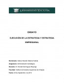 LA EJECUCION DE LA ESTRATEGIA Y ESTRATEGIA EMPRESARIAL