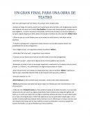 UN GRAN FINAL PARA UNA OBRA DE TEATRO