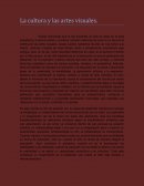 Resumen La cultura y las artes visuales.