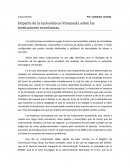 Impacto de la economía en Venezuela sobre las instituciones económicas.
