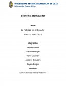 Economía del Ecuador. La Pobreza en el Ecuador