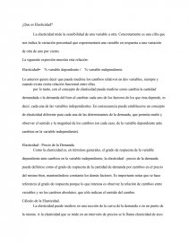 La elasticidad mide la sensibilidad de una variable a otra.. Página 1