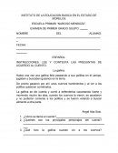 Un Exmamen español 1 grado