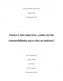 Como supervisor, ¿cuales son mis responsabilidades para evitar un sindicato?