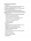 Trabajo de Administración de medicamentos