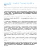 Finanzas Inician análisis y discusión del Presupuesto General de la Nación 2015