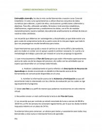 EL CORREO BIENVENIDA ESTADÍSTICA. Página 1