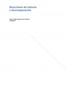 Reacciones de síntesis y descomposición.