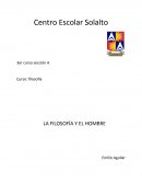 ENSAYO - LA FILOSOFÍA Y EL HOMBRE