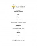 La Planeación Operativa y Planeación Tactica