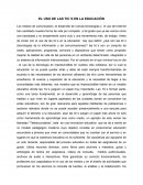 Ensayo sobre el uso de las tic´s en la educación