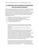 La calidad total como estrategia de competitividad para las empresas mexicanas