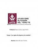 Un Ensayo reglas de etiqueta