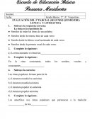 EVALUACIÓN DE LENGUA Y LITERATURA