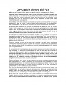 Corrupción dentro del País