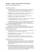 Resumen - Gestión Comercial. El Plan de Marketing