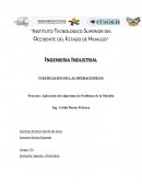 Proyecto: Aplicación del algoritmo de Problema de la Mochila