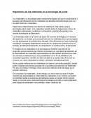 Importancia de los materiales en la tecnología de punta