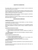 OBJETIVOS DE MARKETING