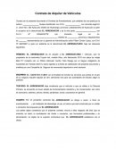 Tipo de Contrato de Alquiler de Vehículos