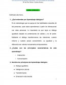 Comunidades de Aprendizaje. ¿Qué entiendes por Aprendizaje dialógico?