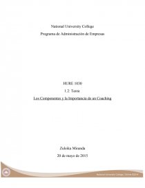 Los Componentes y la Importancia de un Coaching. Página 1