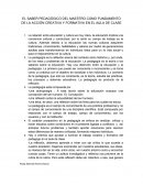 EL SABER PEDAGÓGICO DEL MAESTRO COMO FUNDAMENTO DE LA ACCIÓN CREATIVA Y FORMATIVA EN EL AULA DE CLASE