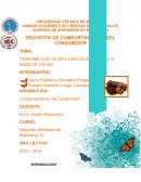 PERFUME CON OLOR A CHOCOLATE HECHO A BASE DE CACAO