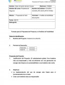 Actividad Propuesta del Proyecto y el Análisis de Factibilidad