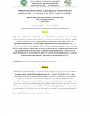 Determinación del ácido acetilsalicílico presente en un medicamento.