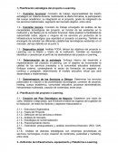 Planificación estratégica del proyecto e-Learning.