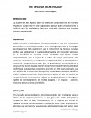 Ensayo THE BEHAVIOR BREAKTHROUGH