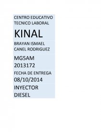 INYECTOR DIESEL. Página 1