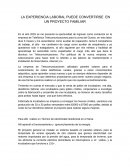 LA EXPERIENCIA LABORAL PUEDE CONVERTIRSE EN UN PROYECTO FAMILIAR