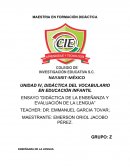 ENSAYO “DIDÁCTICA DE LA ENSEÑANZA Y EVALUACIÓN DE LA LENGUA”