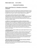 Padre Carlos Flores S.J: “el hombre es fruto de la evolución”.