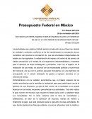 Presupuesto Federal en México. Ensayo