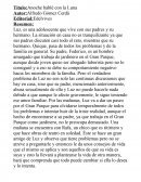 Ensayo Anoche hablé con la Luna