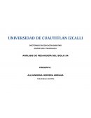 Análisis de la pedagogía del siglo XX