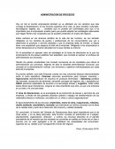 Resumen de Administración de Procesos