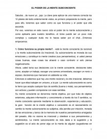 El poder de la mente subconsciente. Página 1
