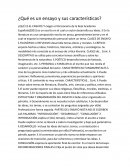 Tema de ¿Qué es un ensayo y sus características?