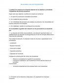 RELACIONES CON LOS PROVEEDORES.