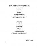 Métodos Y Pensamiento Crítico. “EL AURA”