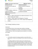 Actividad Ajuste y el alcance estratégicos en la cadena de suministro